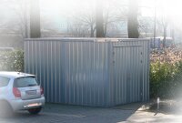 Leichtbauhalle - Blechhalle mit Einflügeltür...