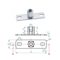 Grundplatte verzinkt M8 + M10