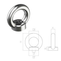 Ringmutter M10 gegossen A2