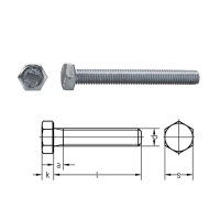 Sechskantschraube mit Vollgewinde M3x10mm galv. verzinkt