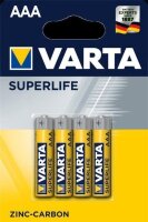 Varta Superlife Batterie Alkaline R03/AAA 4 Stück...