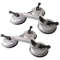 2x Glas Scheiben Saugheber Aluminium Glassauger...