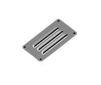 Lüftungsgitter Kiemenbleche 127x66x0,6 Edelstahl...