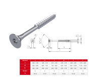 Senkkopf Spanplattenschraube 4,5x90mm TX10 Teilgewinde...