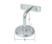 Handlaufstütze Geländerstütze 63 x 65 mm