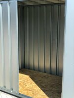 1,5m Materialcontainer-Baucontainer mit Doppelflügeltür und Staplerführung 2,10 x 1,50 x 2,10m