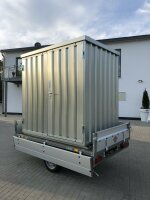 1,5m Materialcontainer-Baucontainer mit Doppelflügeltür und Staplerführung 2,10 x 1,50 x 2,10m