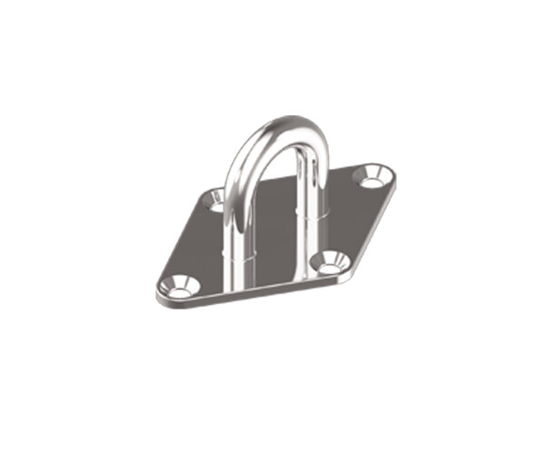 Augplatte Mastplatte Decksplatte Zurröse 64x40mm Edelstahl