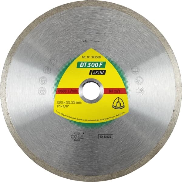 Diamanttrennscheibe DT300F Fliesen Kacheln 230x1,9x22,23mm