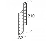 Sparrenpfettenanker Sparrenanker links 32x210x2,0mm