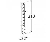 Sparrenpfettenanker Sparrenanker rechts 32x210x2,0mm