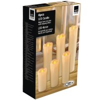 6x LED Leucht Kerzen Weihnachtsdeko Weihnachtsbeleuchtung...