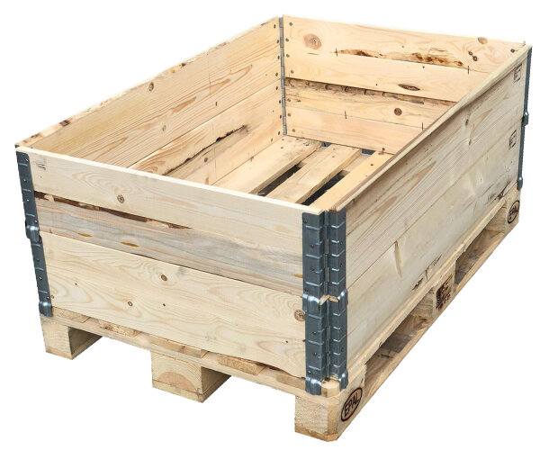 2x Aufsatzrahmen Holzaufsatzrahmen Palettenrahmen Hochbeet faltbar Pflanzenbeet 1200x800x195 mm