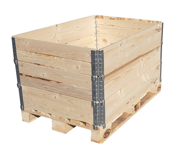 3x Aufsatzrahmen Holzaufsatzrahmen Palettenrahmen Hochbeet faltbar Pflanzenbeet 1200x800x195 mm