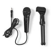 Kondensatormikrofon Mikrofon mit Stativ 3,5mm Klinke mit Kabel 1,8m