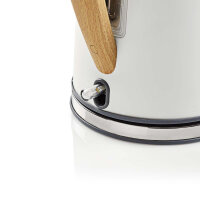 Wasserkocher 1,7 l soft touch Antikalk-Filter Weiss 1850 - 2200W rostfreier Stahl