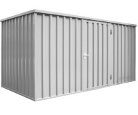 3m Baucontainer mit Einflügeltür längsseitig und Kranösen