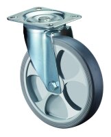 Lenkrolle thermoplastisches Gummirad Ø80mm...