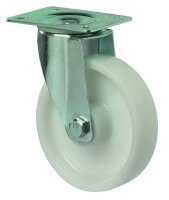 Lenkrolle Kunststoffrad Ø100mm weiß...