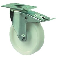 Lenkrolle mit Feststeller Kunststoffrad Ø125mm...