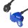 Adapterkabel 40cm Schuko Stecker auf CEE-Winkelkupplung + Schuko Steckdose 16A IP44