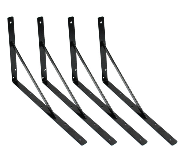 4x Regalträger Schwerlastkonsole Regalwinkel Konsole Regalhalter Schwarz 500x330 mm