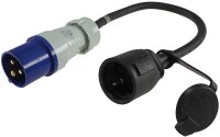 Adapterkabel CEE Stecker auf Schuko Steckdose 35cm 230V IP44