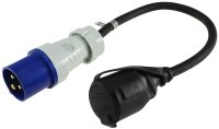 Adapterkabel CEE Stecker auf Schuko Steckdose 35cm 230V IP44