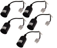 5x Bauarbeiterlampe Baustellen-Fassung Aufhänger...