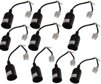 10x Bauarbeiterlampe Baustellen-Fassung Baufassung...