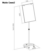 Flipchart trocken abwischbar Whiteboard magnetisch 70x100cm verstellbar