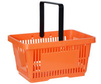 Einkaufskorb Tragekorb Verkaufskorb mit Griff orange 22l...
