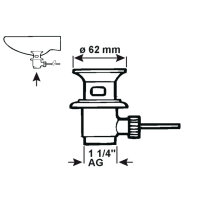 Excenter Ablaufventil 11/4" ø 62mm mit...