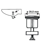 Excenter Ventilkegel Messing ø39,5mm Abfluss...