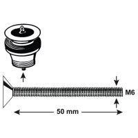 Ersatzschraube für Ventil M6x50mm Edelstahl rostfrei...