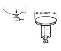 Excenterstopfen Stöpsel ø63,5mm Chrom Abfluss...