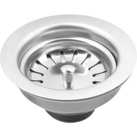 Körbchenventil verschließbar 11/2"AG ø114mm Edelstahl anthrazit Sanitär