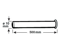 Kupferrohr Chrom ø10mm L:500mm Rohr Sanitär Bad