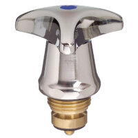 Ventiloberteil Dreikant rot 3/8" Chrom Wasserhahn Sanitär