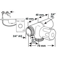 Maschinen Ventil Batterieventil 3/4"...