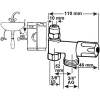 Anschlussventil Eckfix 3/8"IGAG ø10mm...