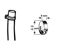 2x Schlauch Schellen 3/8" 10-16mm Edelstahl rostfrei...