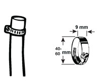 1x Schlauch Schellen 2" ø40-60mm Edelstahl...