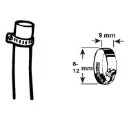 4x Schlauch Schellen 1/4" ø8-12mm Edelstahl...