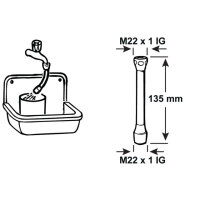 Wasserspar Schlauch-Stahlregler Messing Chrom flexibel...