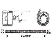 Ablaufschlauch flexibel anthrazit ø19mm ø22 mm L2,5m Sanitär