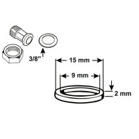2x HD-Dichtungen asbestfrei ø15 mm ø9 mm...