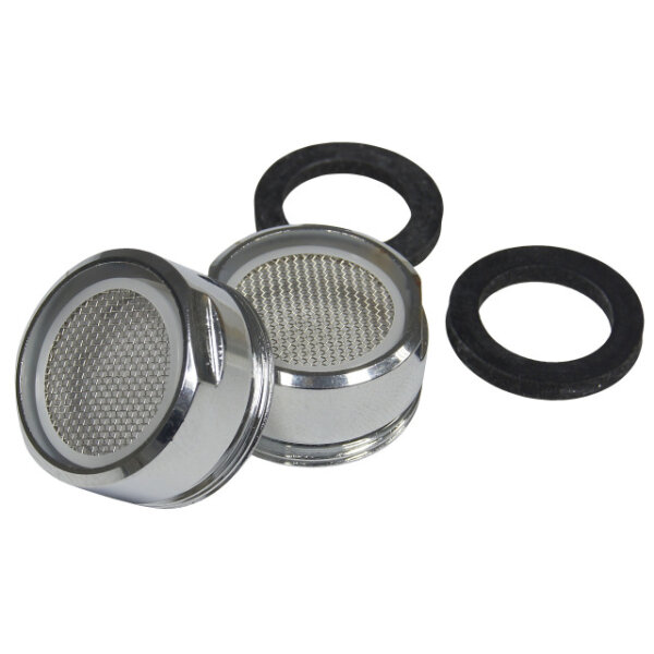 2x Luftsprudler Set Messing Chrom M24x1 AG Sanitär