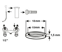 2x Fiberringe f. Überwurfmuttern ø18mm ø10mm1,5mm Sanitär