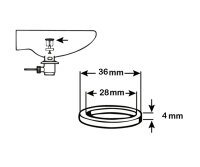 Gummi O-Ring Dichtung schwarz ø36mm ø28mm...